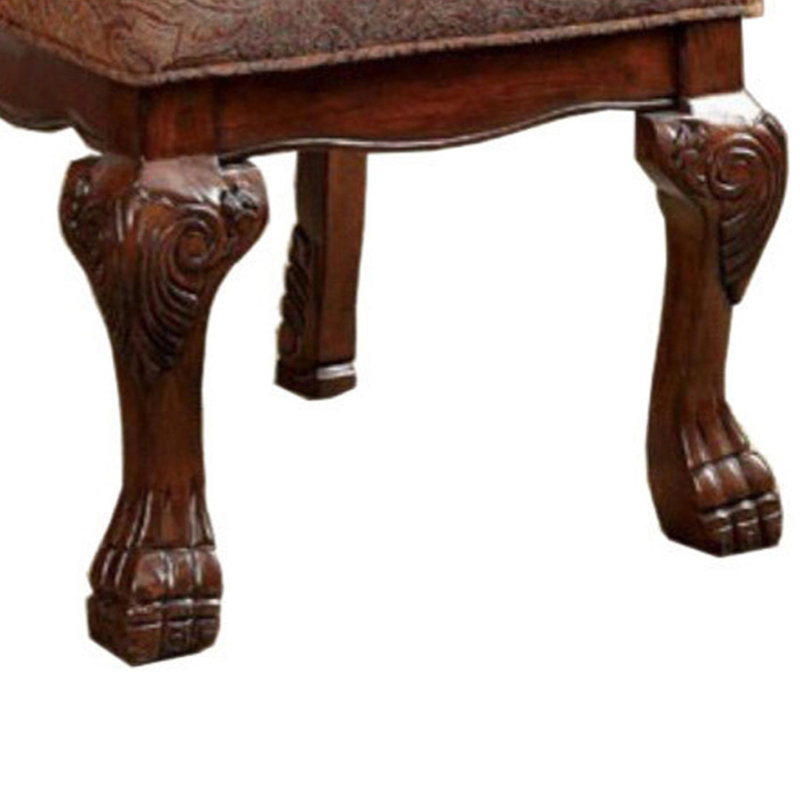 Chaise d'appoint rembourrée Georgianne, Cerisier
