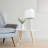 21" Leather Base Table Lamp with White Rectangular Linen Shade-1218488732-1245357775-1245374062