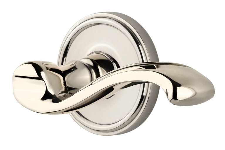 Rosette Grandeur Georgetown avec levier Portofino, 2 3/4 po, Chrome brillant, Droitier