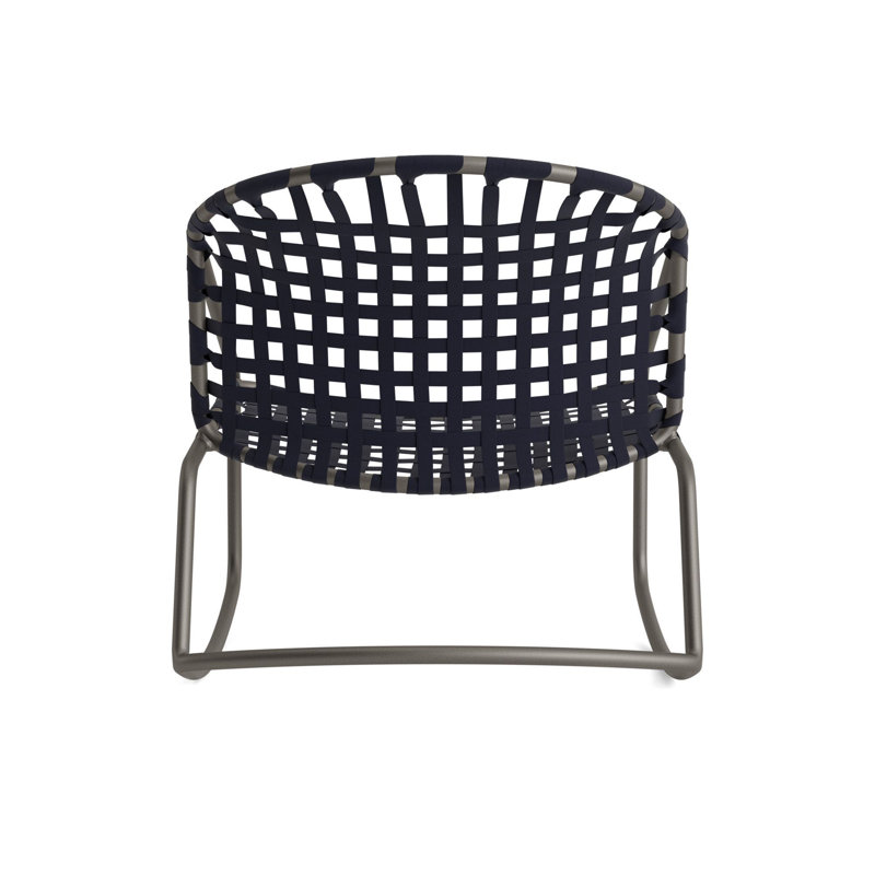 Kantan Outdoor Lounge Chair, Mica/Marine Suncloth Lace
