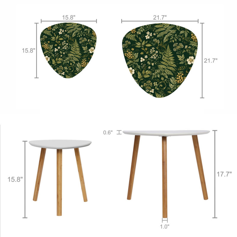 Ensemble de 2 tables basses gigognes Triangle