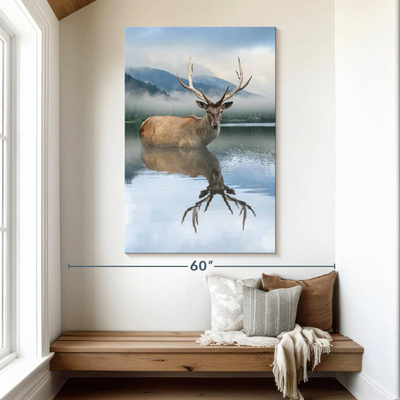 Deer Reflection, 51" H x 34" W