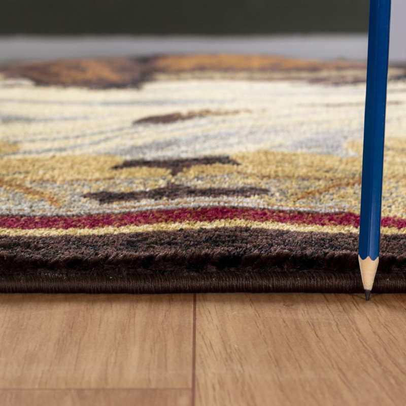 Bear Motif Area Rug – Wild Elegance For High-Traffic Homes 2 Ft. 7 In. X 7 Ft. 3 In, Runner 2'7" x 7'3"