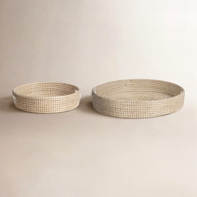 Natural Fibers Tray - Set of 2