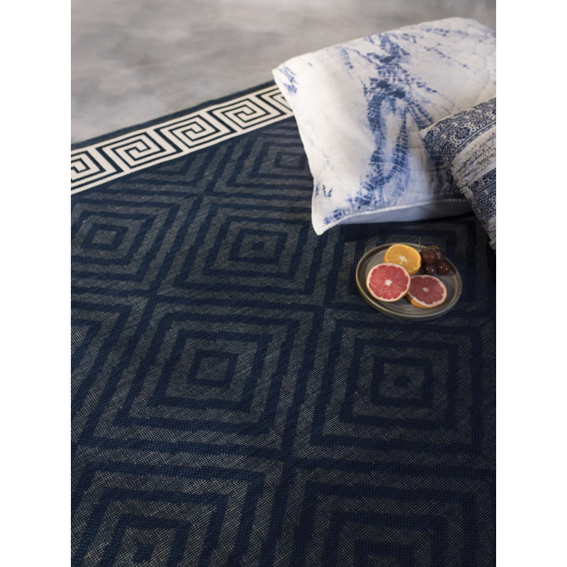 Melstone Geometric Indoor / Outdoor Rug, Rectangle 5'3" x 7'6"