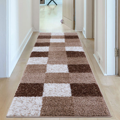 Myshaggy Collection Rugs Geometric Design in Brown