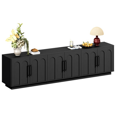 Meuble télé/console multimédia avec portes cintrées