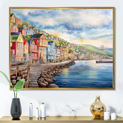 Terre-Neuve côtière rétro I sur toile