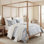 Genoa Washed Linen Blend, European Botanical Garden Pavillion Print, Updated Classics Duvet Cover Set