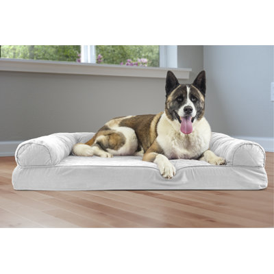 Quilted Orthopedic Bolster Sofa Pet Bed