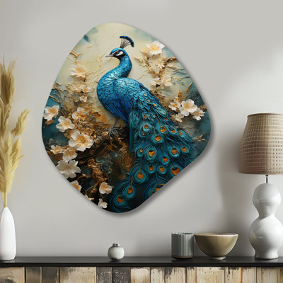 Thamim - Peacock Nebula Shape Irregular Metal Wall Decor