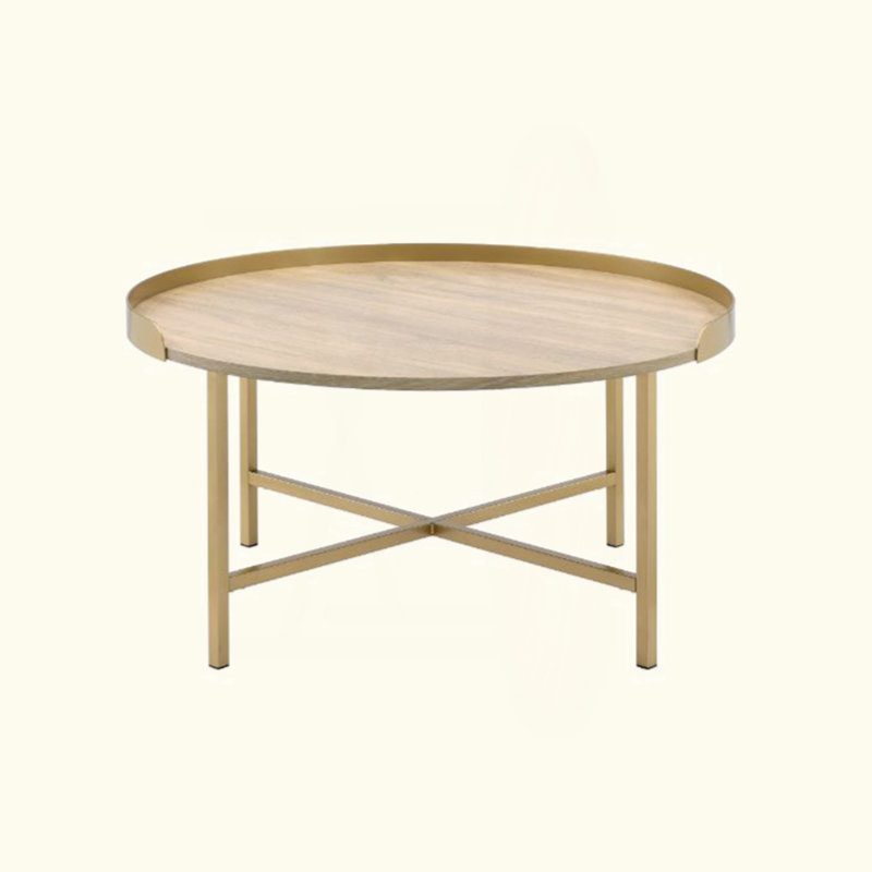 Tray Style Top Round Coffee Table