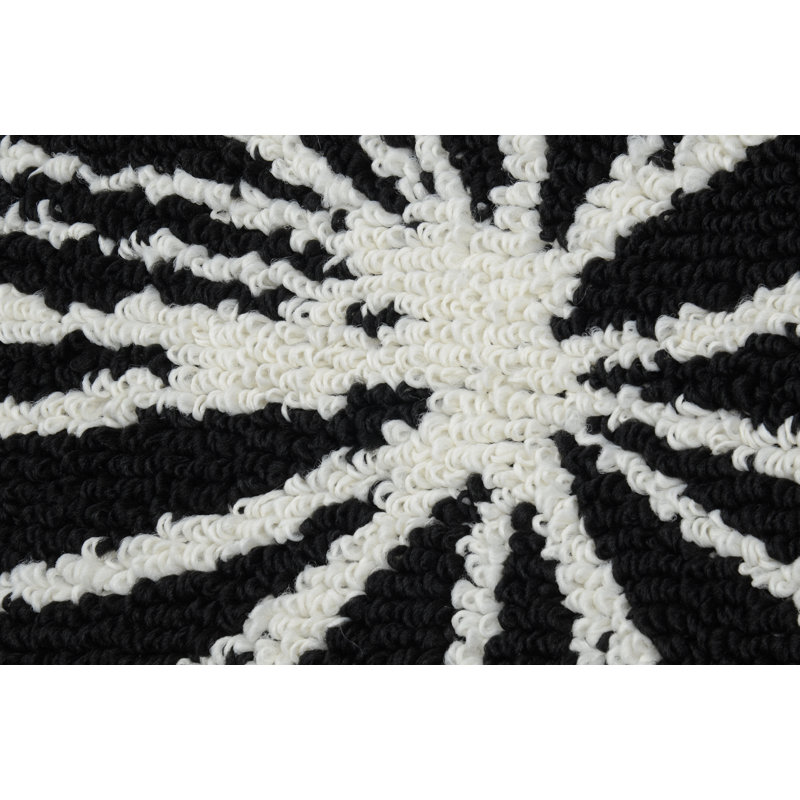 Brackenmore Floral Tufted Black/Ivory Area Rug