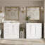 Meuble-lavabo moderne avec lavabo en céramique et rangement à fermeture en douceur