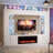 112"Large Wall Unit Entertainment Center With Fireplace And LED Lights-1206908304