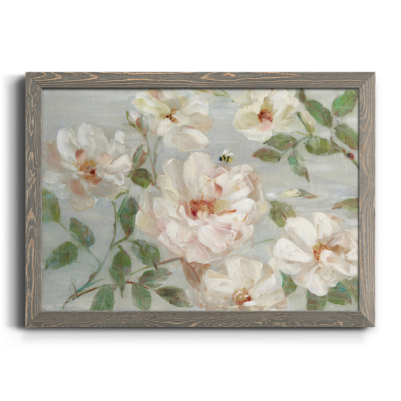 Summer Serenade - Toile encadrée de qualité supérieure - prête à être accrochée, H 31,5 po x l 23,5 po x P 1,5 po, gris