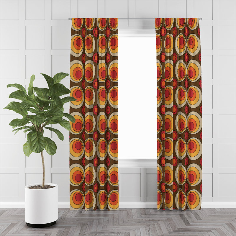 Paire de rideaux semi-transparents Groovy, L 40 po x L 61 po