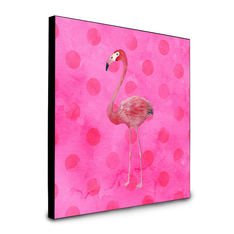 Panneau mural flamant rose art Dondale, Rose