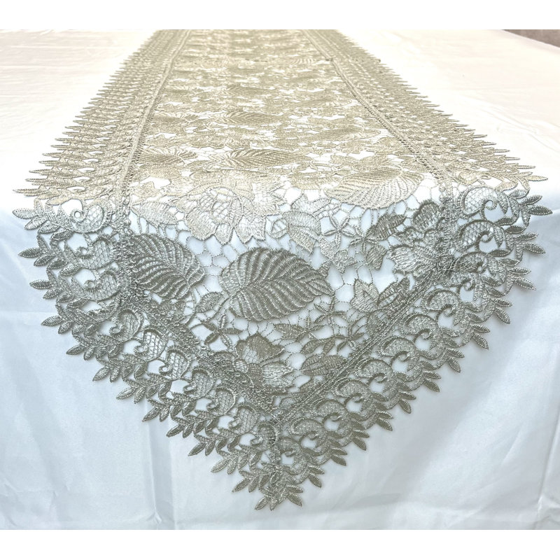 Chemin de table Novelty, 72 po x 16 po, Argent
