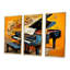 Black Piano Retro Collage Musical Score - Piano Wall Art Decor Set-929264345-929264350
