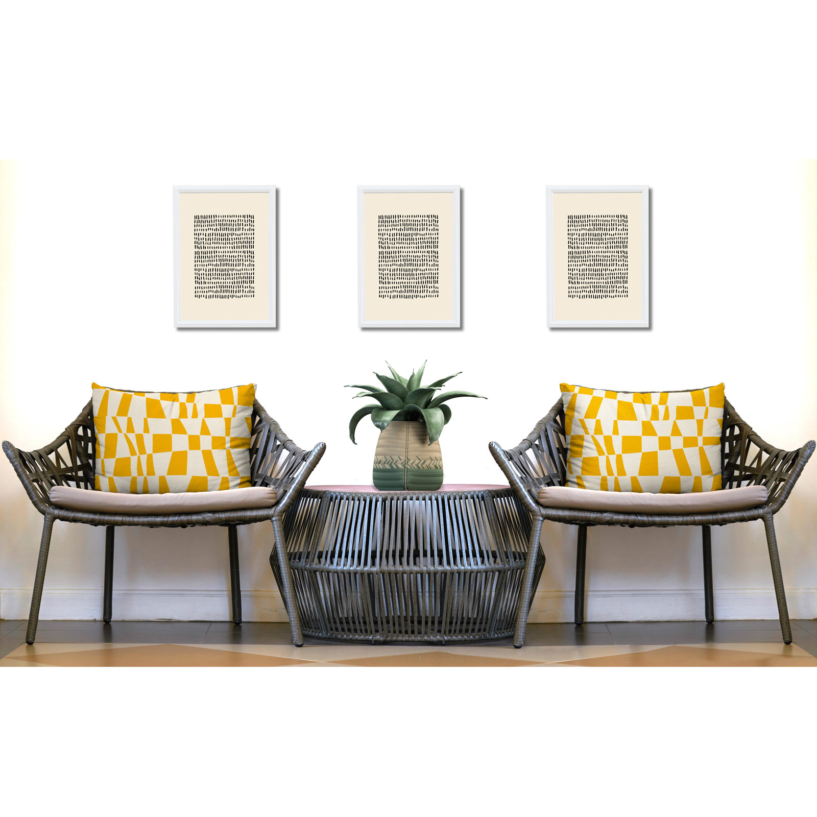 20" x 14" Throw Pillow, Yellow