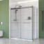 Ensemble de porte de douche rectangulaire sans cadre avec finition en verre cannelé l 48 po x P 36 po x H 76 po Molly-121487408-121487400