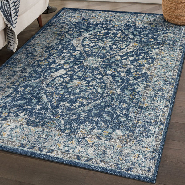 RUGS AREA RUGS 5x7 AREA RUG CARPETS MODERN LARGE BEDROOM BLUE