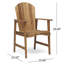 Ensemble de 2 chaises de salle à manger d'extérieur résistantes aux intempéries en bois d'acacia Adirondack-1104053859