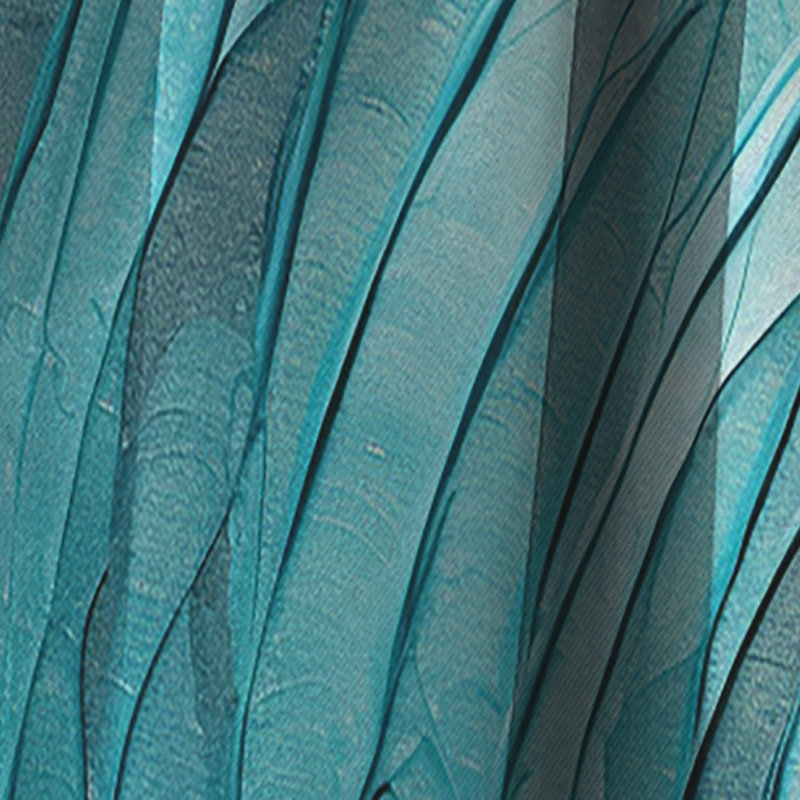 Teal Twist Tranquility Spiral II - Rideau en spirale - Rideau abstrait occultant - 1 panneaux, L 52 po x L 84 po