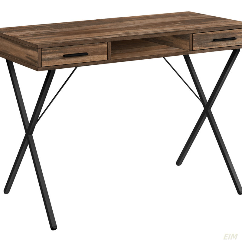 Bureau d'ordinateur, bureau personnel, ordinateur portable, installation à gauche, à droite, tiroirs de rangement, L 42 po, travail, contemporain, moderne
