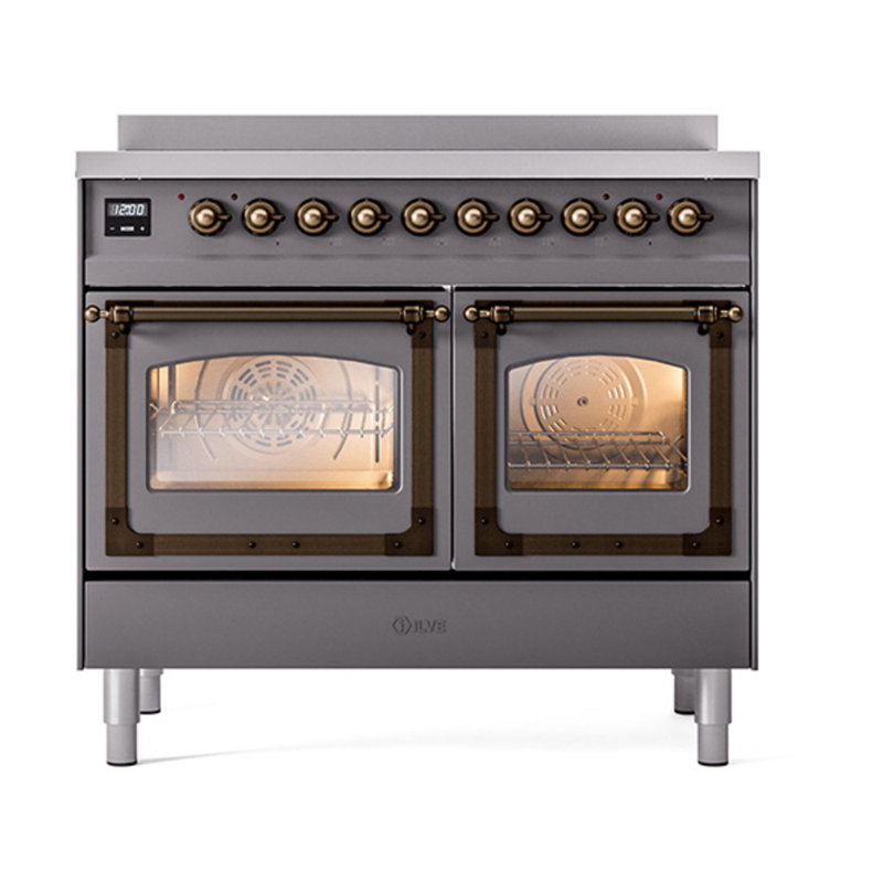 ILVE Nostalgie II Noblesse 40 in Induction Range, Graphite Matte/Burnished