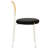 Charlotta Modern Cane Rattan Dining Chair, Boho Wicker Side Chair with Velvet Round Cushion Seat, Mid-Century Accent Seating with White Metal Legs-2083698777-2101938388