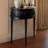 Black Solid + Manufactured Wood Console Table