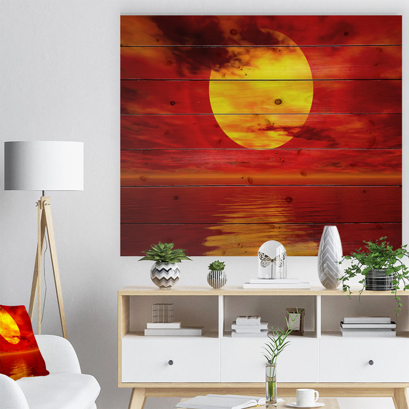«Golden Sun Sink» - reproduction, H 36 po x l 46 po x P 1,5 po, Sans cadre