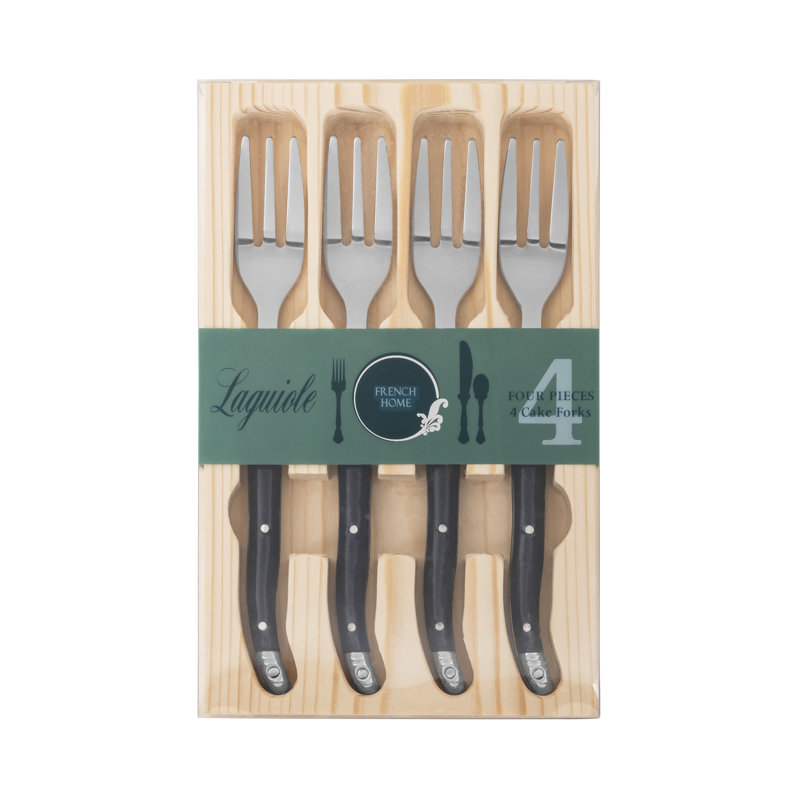 French Home Laguiole Cake Forks, Set Of 4, Navy