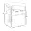 Chaises d'appoint en tissu Boucle avec structure en chrome brossé-484649951-484649939