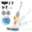 Balai à vapeur, nettoyeur vapeur portatif convertible 10 en 1 avec disques de nettoyage rotatifs, chauffe rapide en 15 secondes, deux modes vapeur et vaporisateur intégré, réservoir d'eau amovible de 500 ml, phare DEL, nettoyeur vapeur multi-surfaces pour parquet, carrelage, moquette et voiture