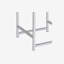 Tabouret de coiffeuse carré gris clair