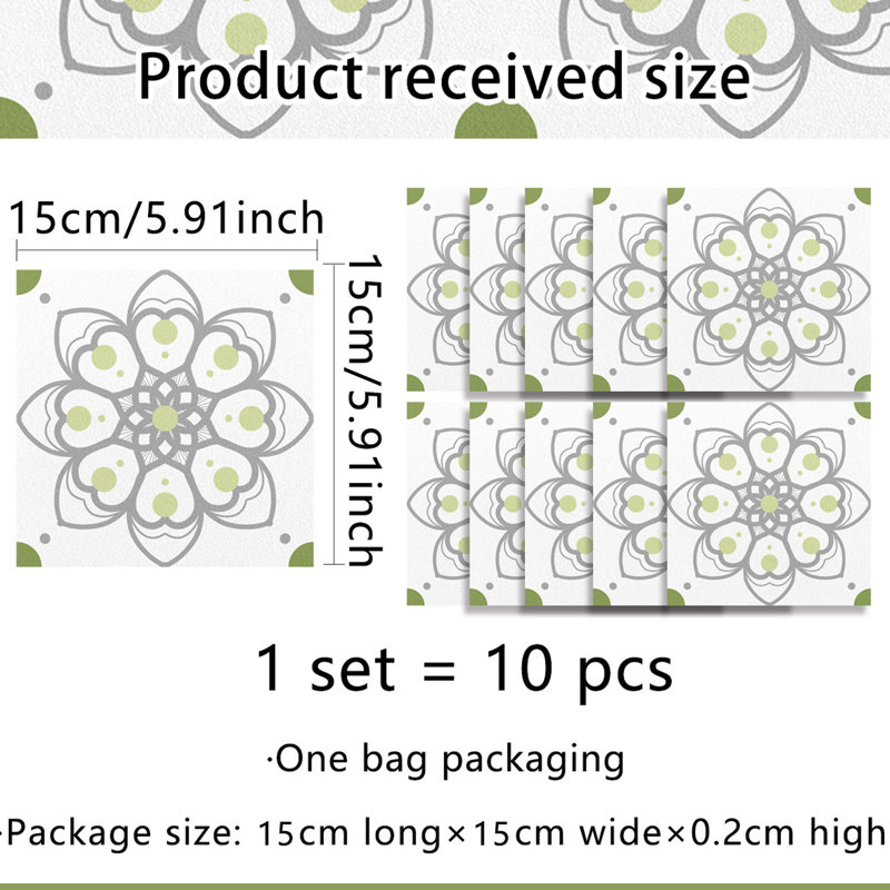 10pcs Wall Backsplash,DIY Wall Stickers, Murals Textured For Kitchen Bathroom Furniture