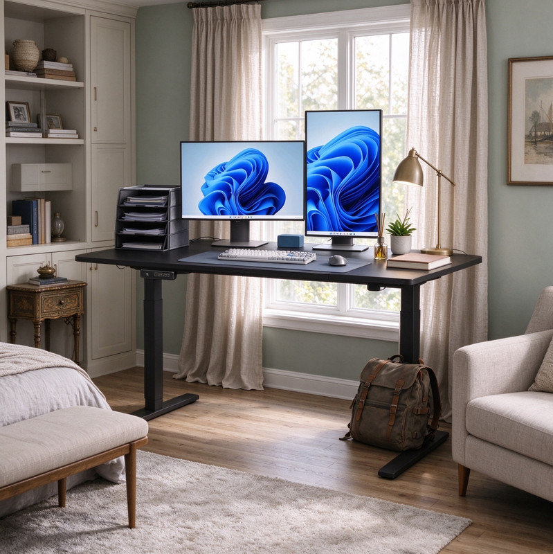 Adjustable Height Steel Standing Desk