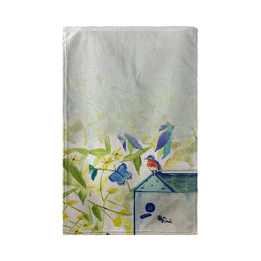 Martha Stewart Ditsy Floral Kitchen Towel Set 2- Pack 16X28, Grey/Navy  Blue/Aqua/White