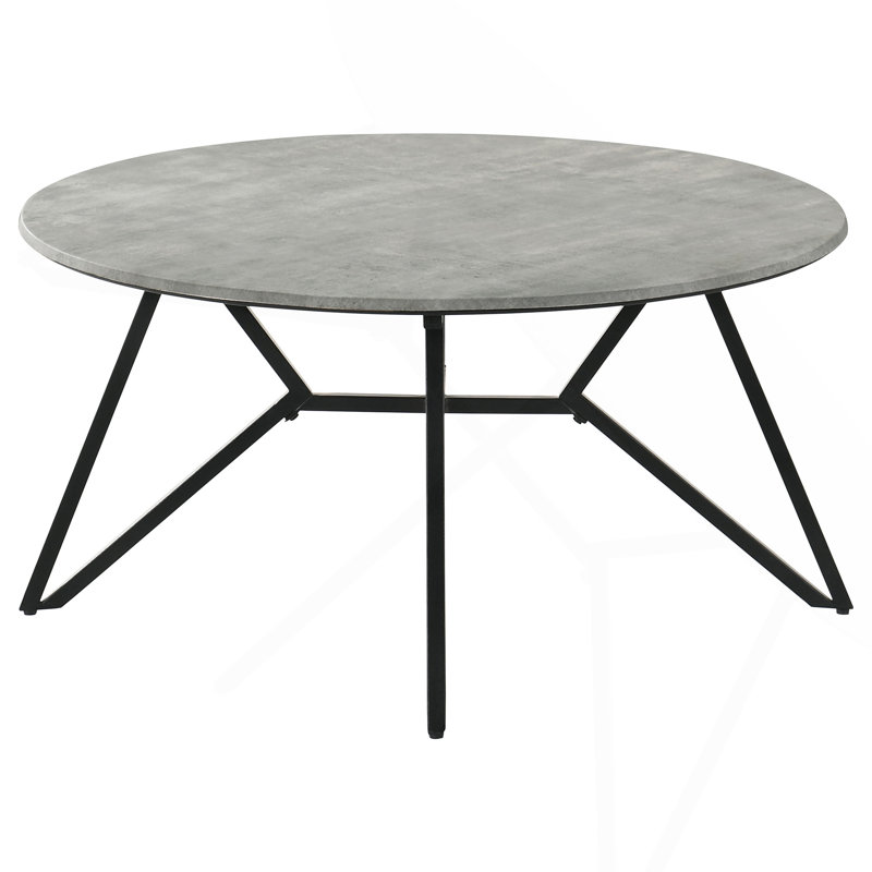 Table basse en ciment et bronze industriel