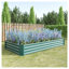 Ensemble de 2 lits de jardin surélevés en métal vert, boîtes à fleurs rectangulaires 8 x 4 x 1 pi pour légumes et fleurs
