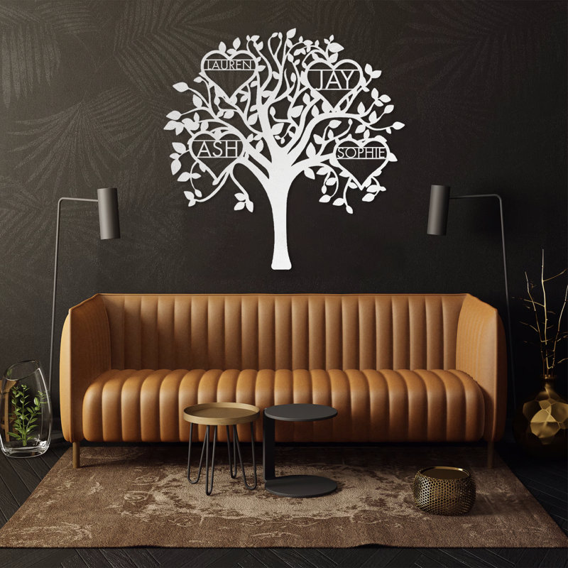 «Chamorro Family Tree», art mural, White, H 24 po x l 24 po x P 1 po