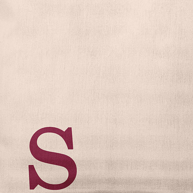 Coussin décoratif intérieur / extérieur Modern Monogram, Beige / rose