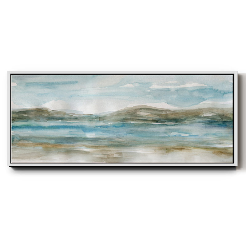 Peaceful Beach I- Framed Canvas