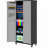 71" Metal Garage Storage Cabinet With Wheels - Heavy-Duty Tool Storage Cabinet  Home, Office, School, And Garage Organization, Black/