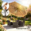 Parasol de jardin à pampille de style paille, parasol d'extérieur de style hawaïen, parasol de patio avec lumière DEL à énergie solaire (seulement parasol)