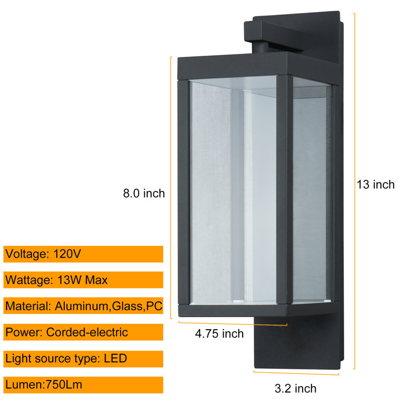 Ensemble de 2 appliques murales d'extérieur IP54 pour l'extérieur, Gris