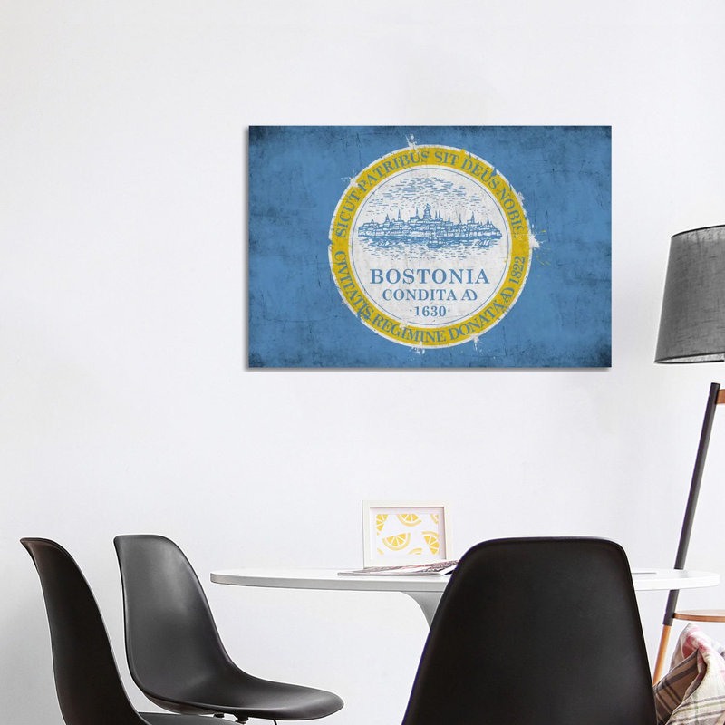 Bostonmassachusetts Flag - Wrapped Canvas Print, 101.6 cm H x 66.04 cm W x 1.91 cm D